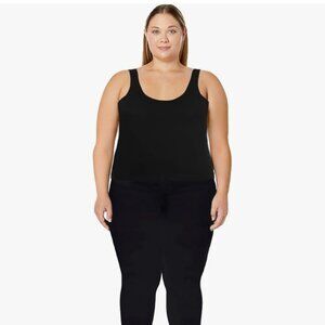 V FOR CITY WOMEN'S CAMI-TANK-COTTON -SHELF BRA- ADJUSTABLE WIDE STRAPS SZ 3X